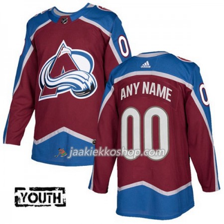 Lapsille NHL Colorado Avalanche Custom Adidas 2017-2018 Burgundy Punainen Authentic